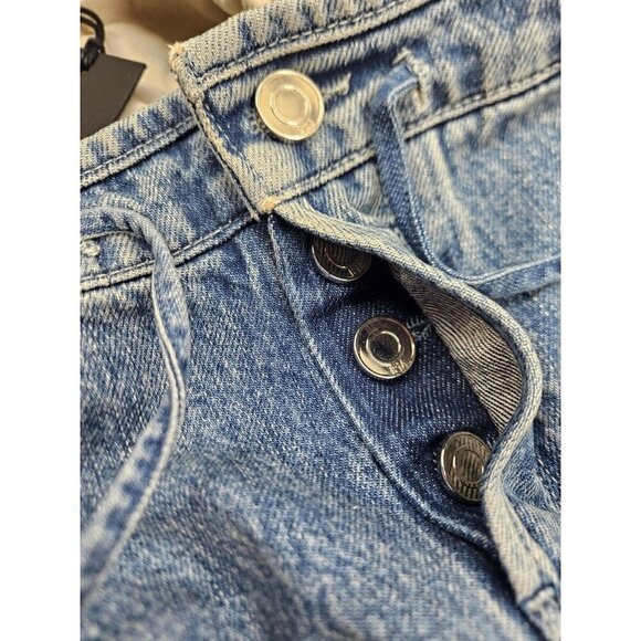 New RtA Matisse Straight Leg Jeans Womens XS Blue Cropped High Waist - Picture 7 of 10